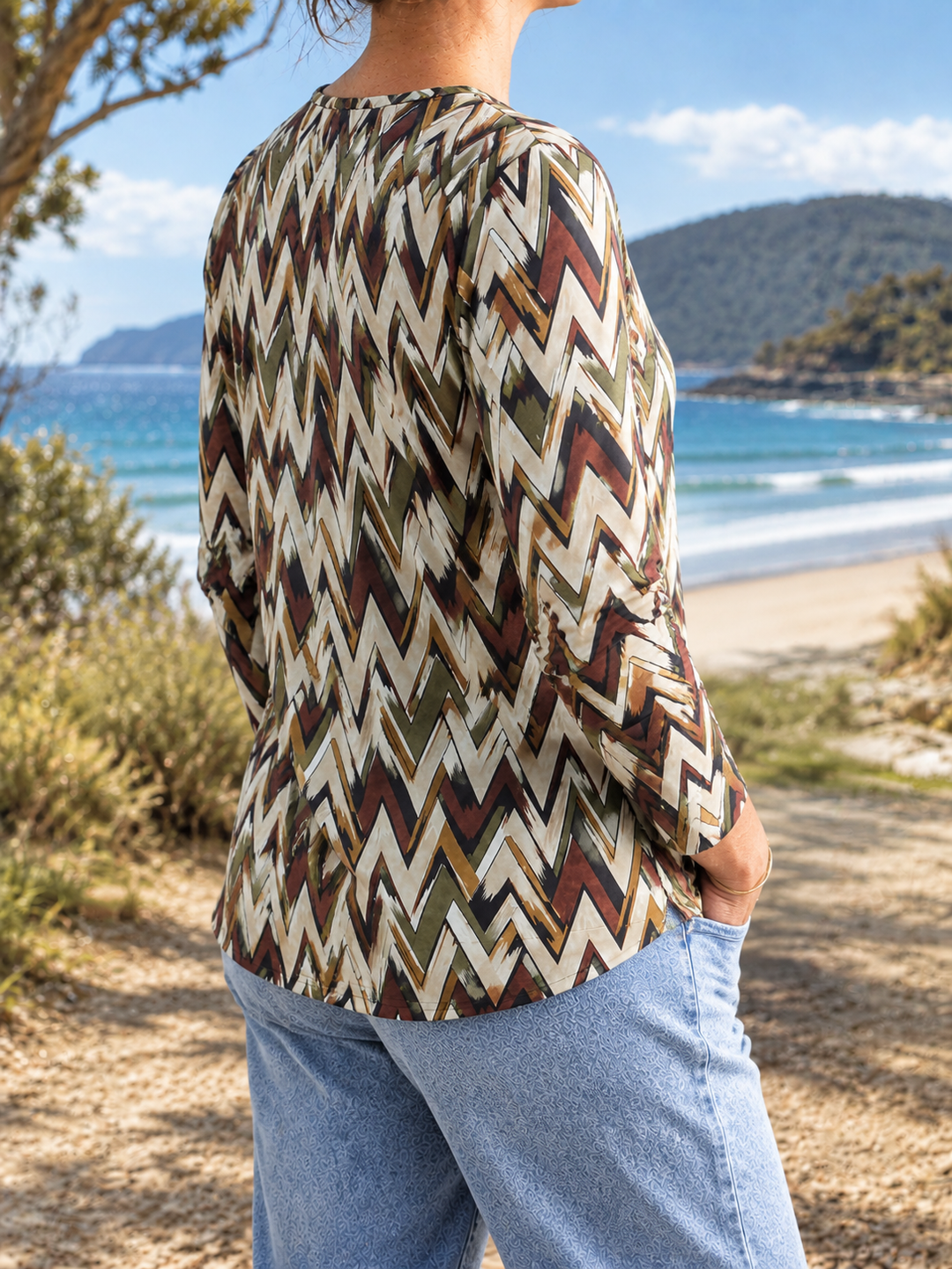 Agatha blouse, side-back view