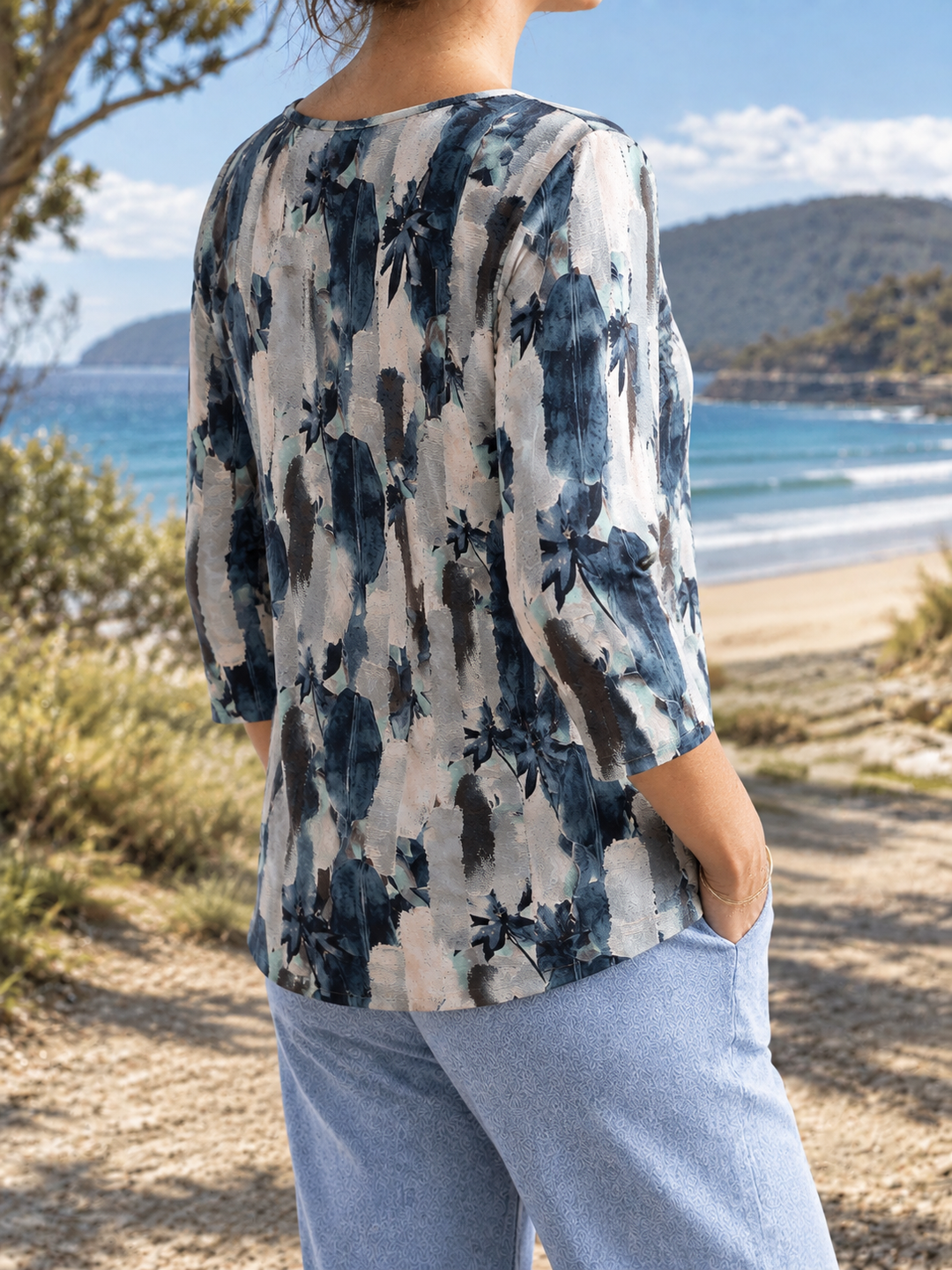 Albertine blouse, side-back view