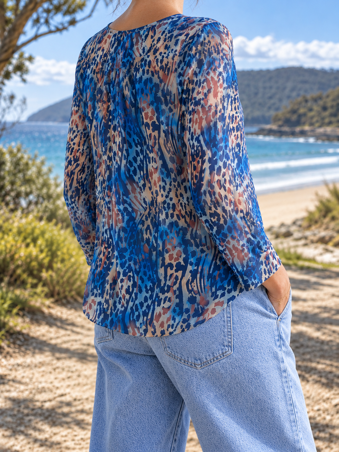 Ariadne blouse, side-back view
