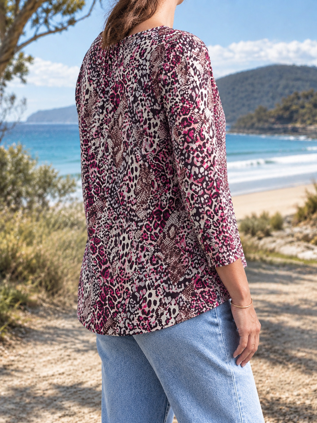 Isadora blouse, side-back view