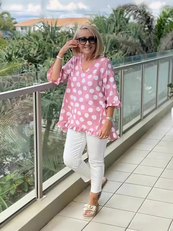 Carly | Retro Print Blouse