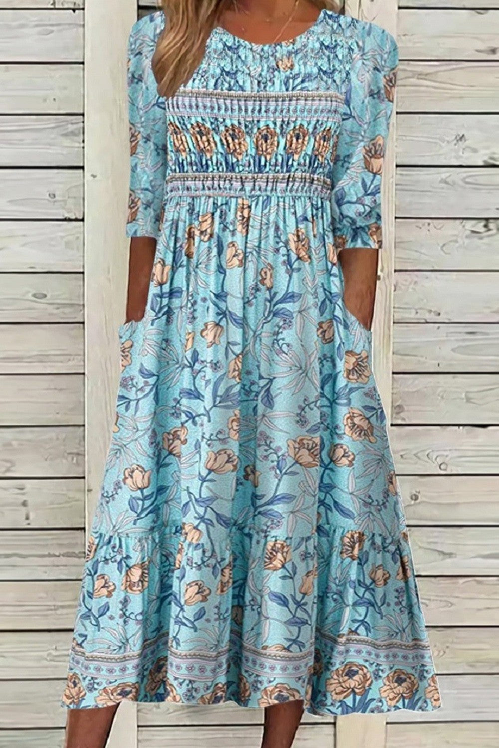 Annette | Flowy Floral Midi Dress