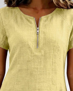 Noeleen | Cotton Zip-Pocket Dress
