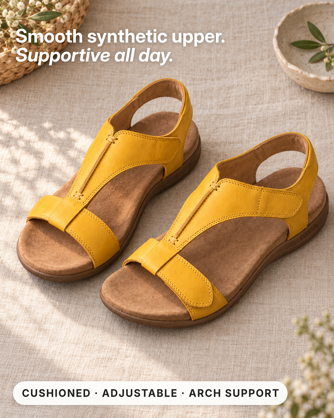 Cleta | Ergonomic Comfort Sandals fabric close-up