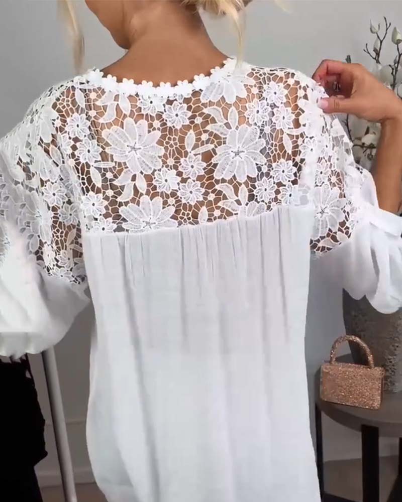 Dorothy | Lace Patchwork Blouse
