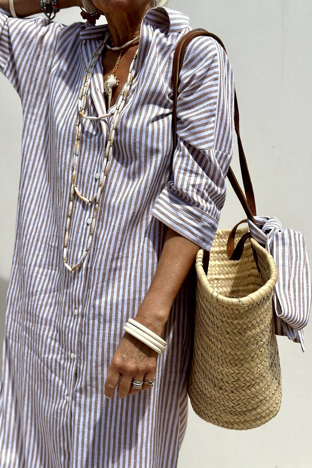 Elizabeth | Striped Shirt Dress