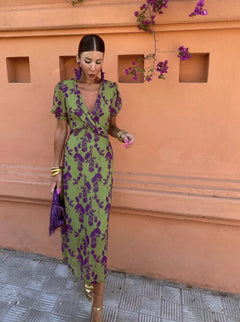 Rnona | Breezy Floral Midi Dress
