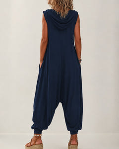 Rae | Casual Hooded Harem Jumpsuit