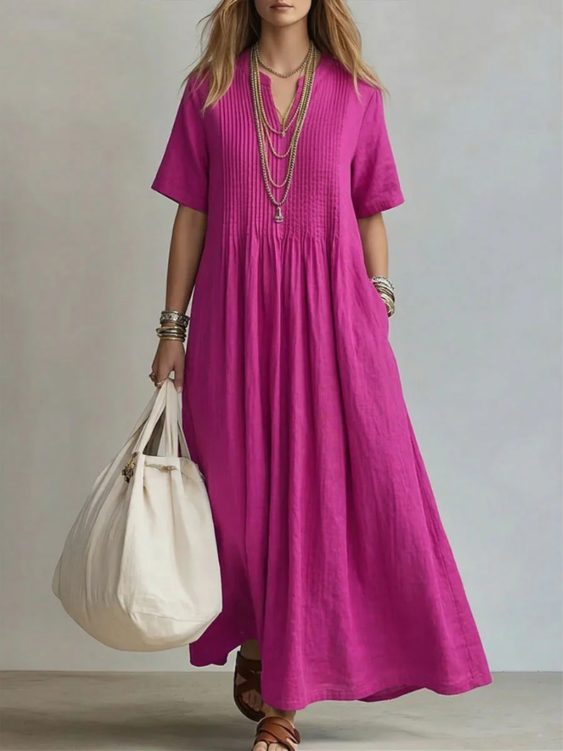 Juliane | Pleated Midi Dress