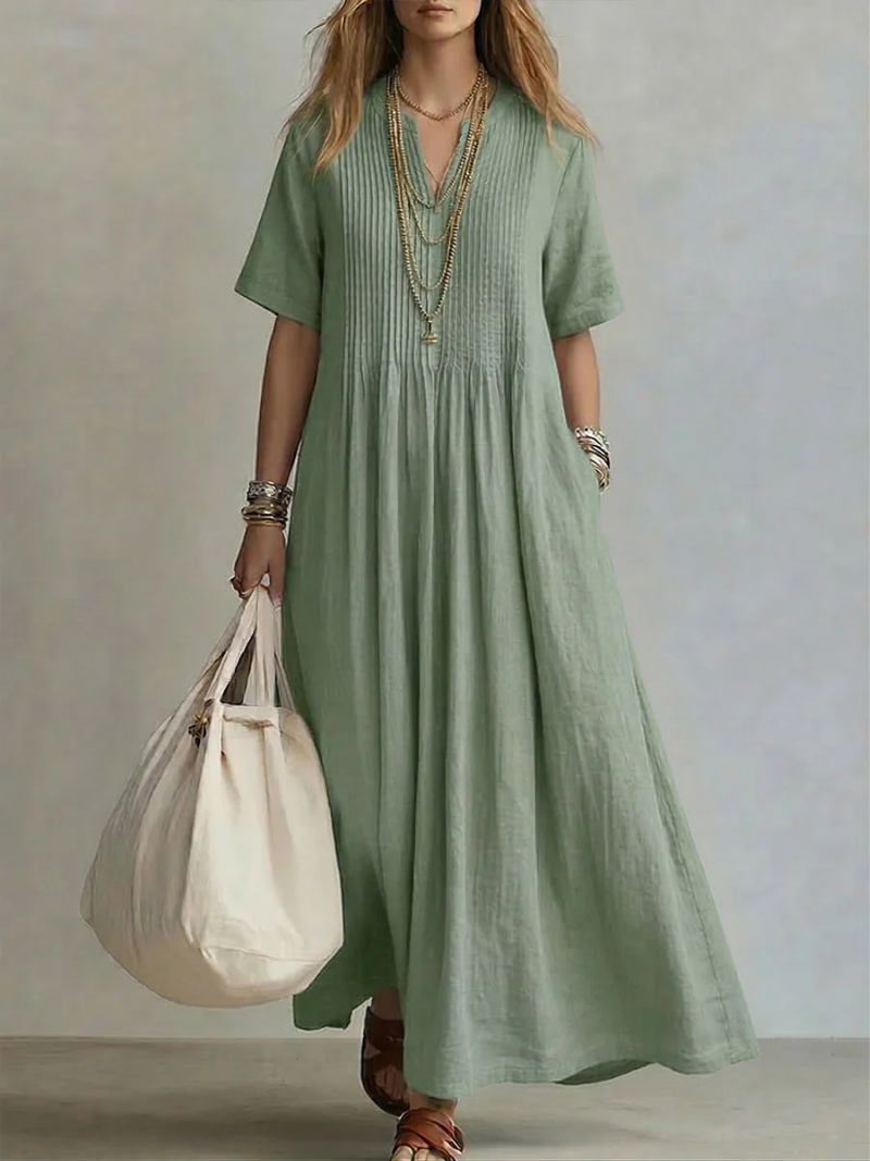 Juliane | Pleated Midi Dress