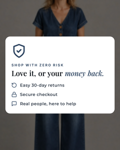 Delta | Short-Sleeve Denim Jumpsuit money-back guarantee