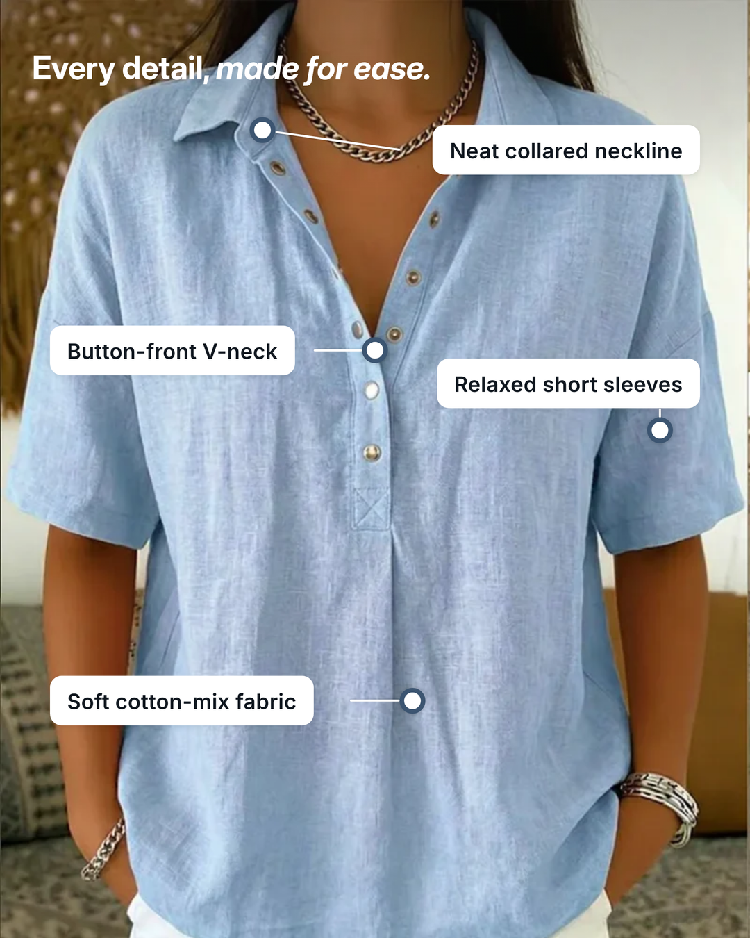 Didi | Everyday Collared Blouse details