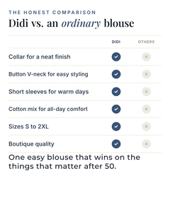 Didi | Everyday Collared Blouse versus an ordinary garment comparison
