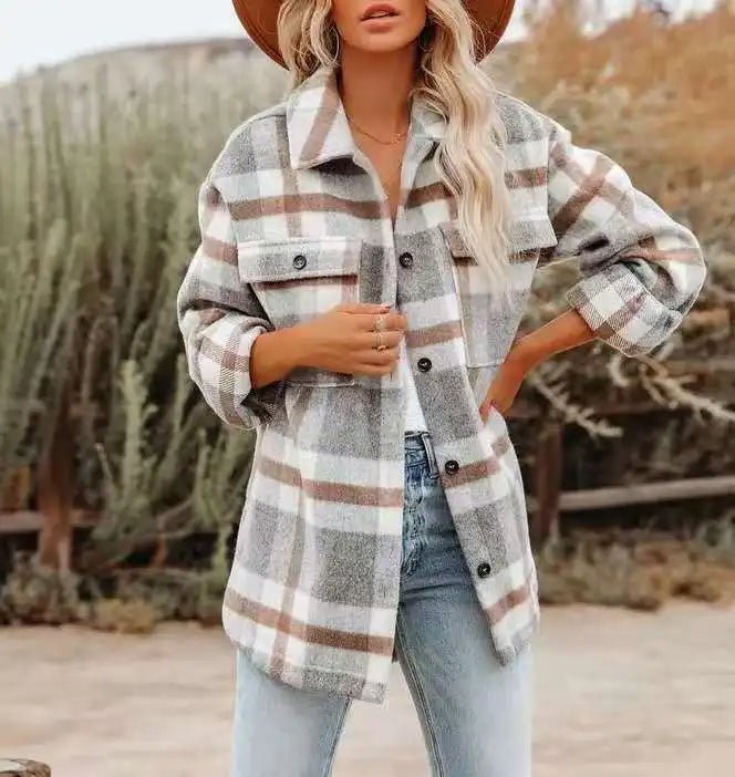 Pippa | Elegant Plaid Shirt