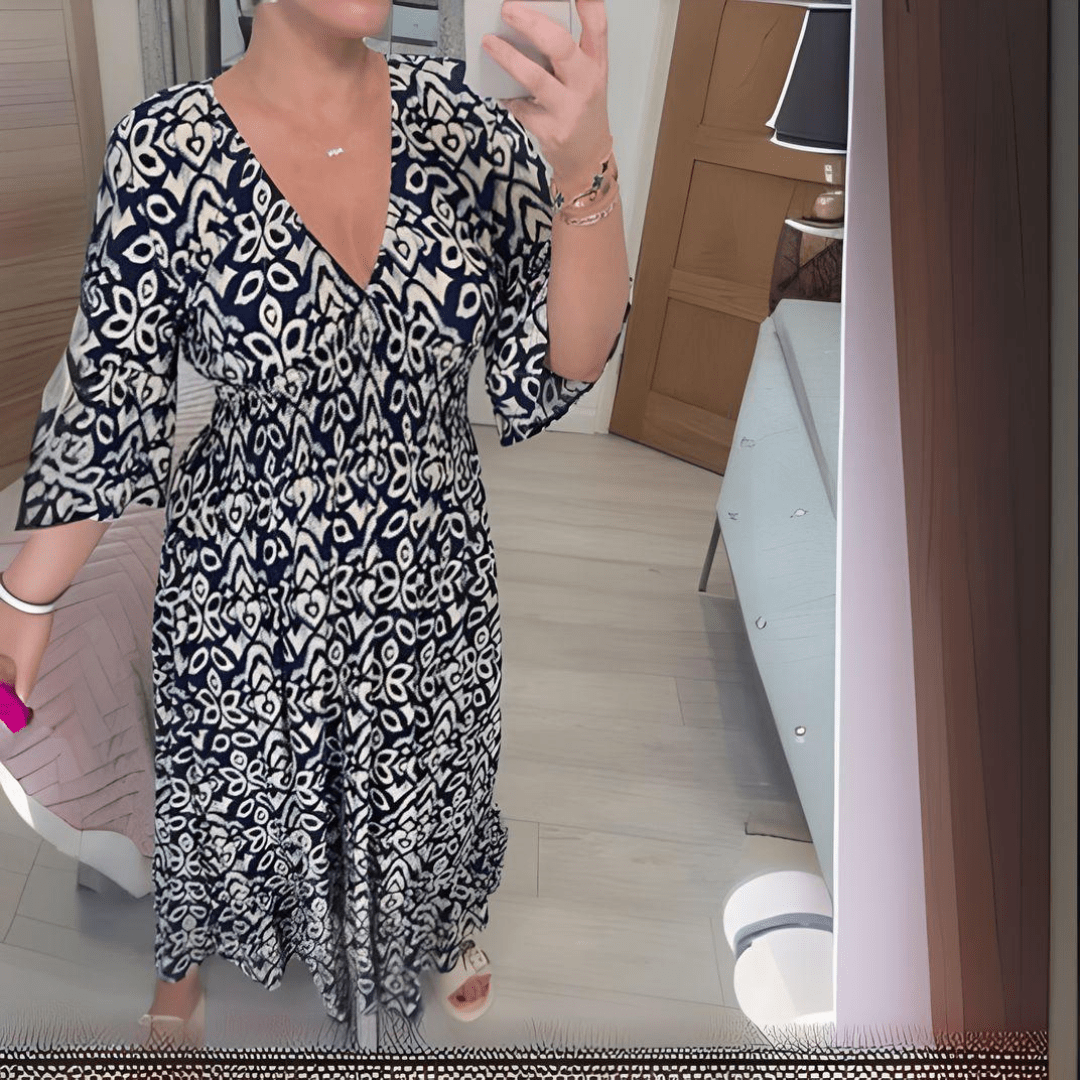 Gobnait | Boho Printed Maxi Dress