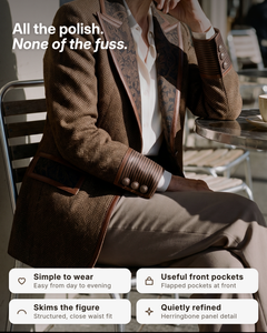 Dusty | Herringbone Panel Blazer benefits
