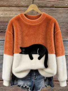 Pyper | Cosy Cat Graphic Sweater