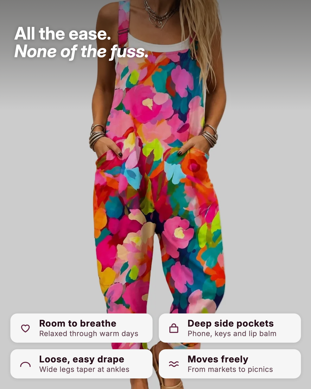 Elisha | Floral Overalls benefits