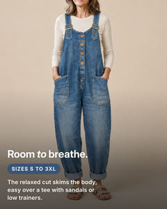 Relaxed Utility Jumpsuit fit and sizes