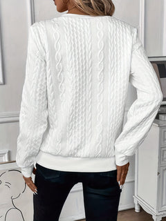 Juliet | Textured Quarter-Zip Pullover