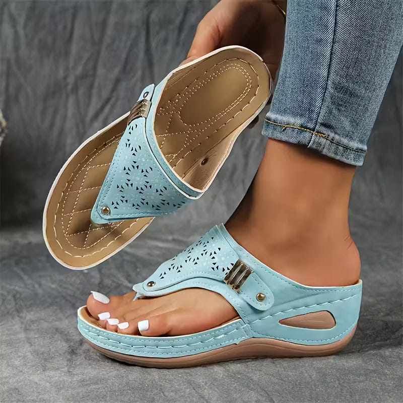 Keeley | Supportive Wedge Slip-On Sandals