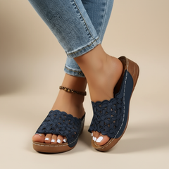 Etina | Floral Cut-Out Ergonomic Sandals