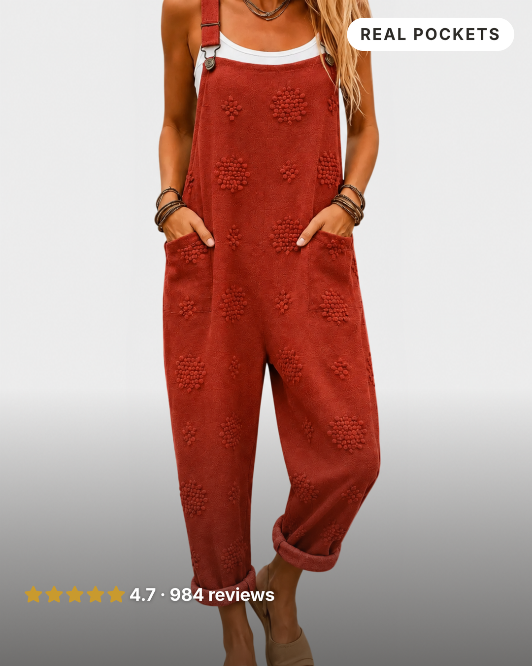 Galina | Comfort Overalls Brick Red