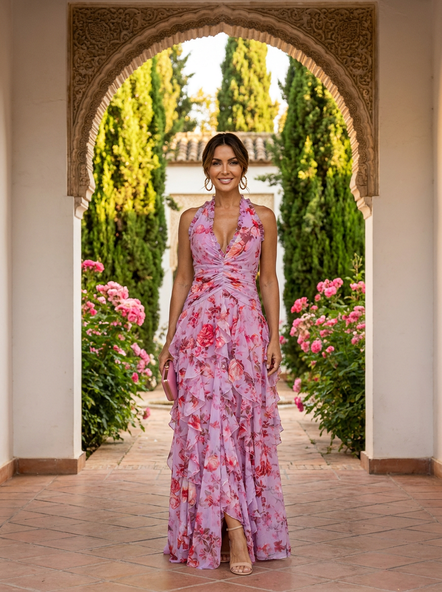 Claudette | Romantic Halter Dress
