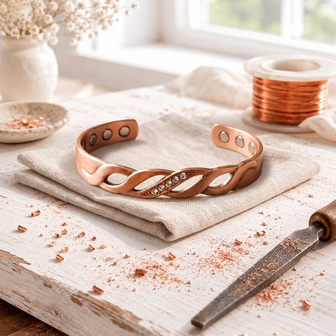 Merle | Hand-Wound Copper Bracelet