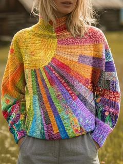 Farra | Retro Sunburst Turtleneck