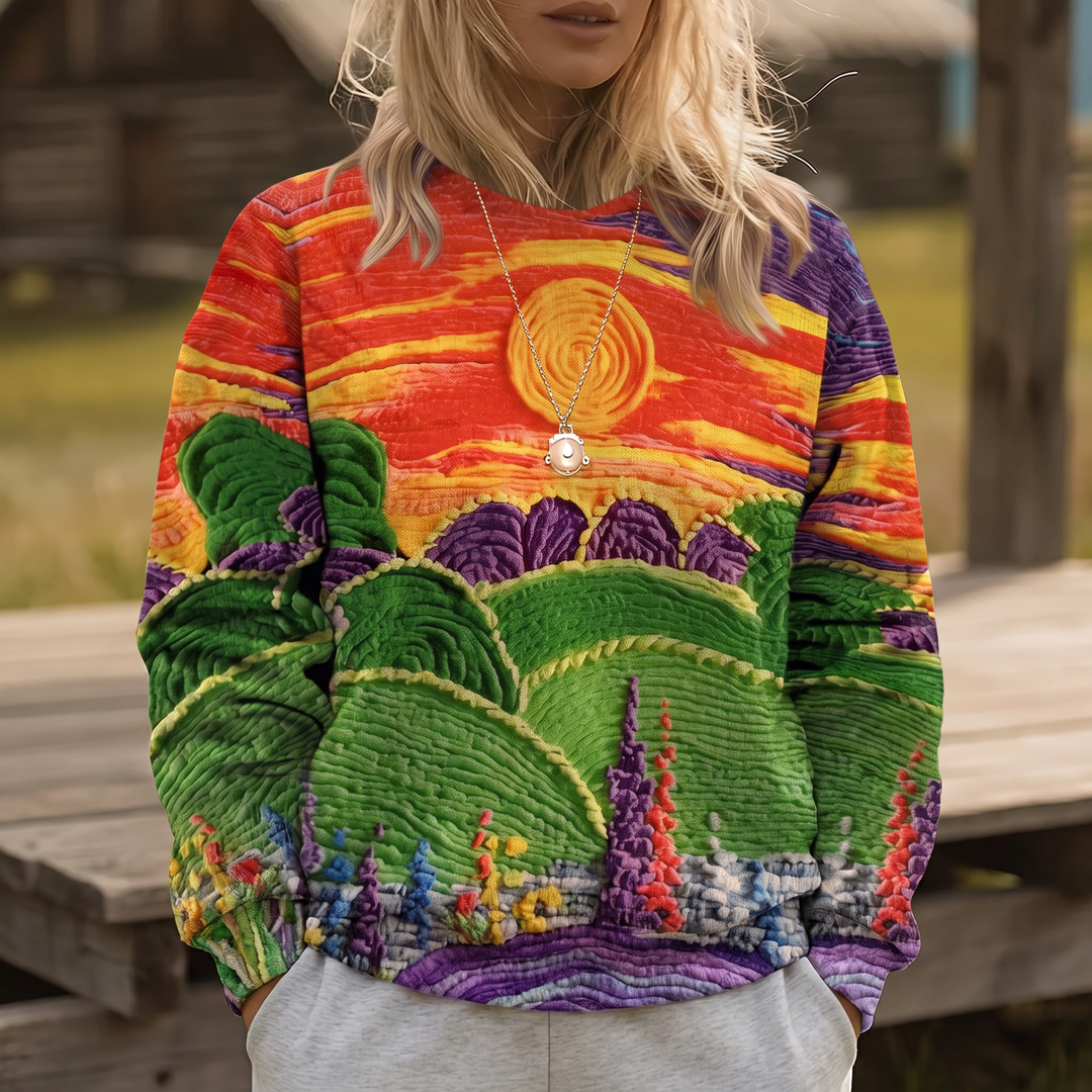 Tamsen | Sunburst Landscape Sweater
