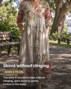 Hosanna | Soft Floral Midi Dress fit and sizes