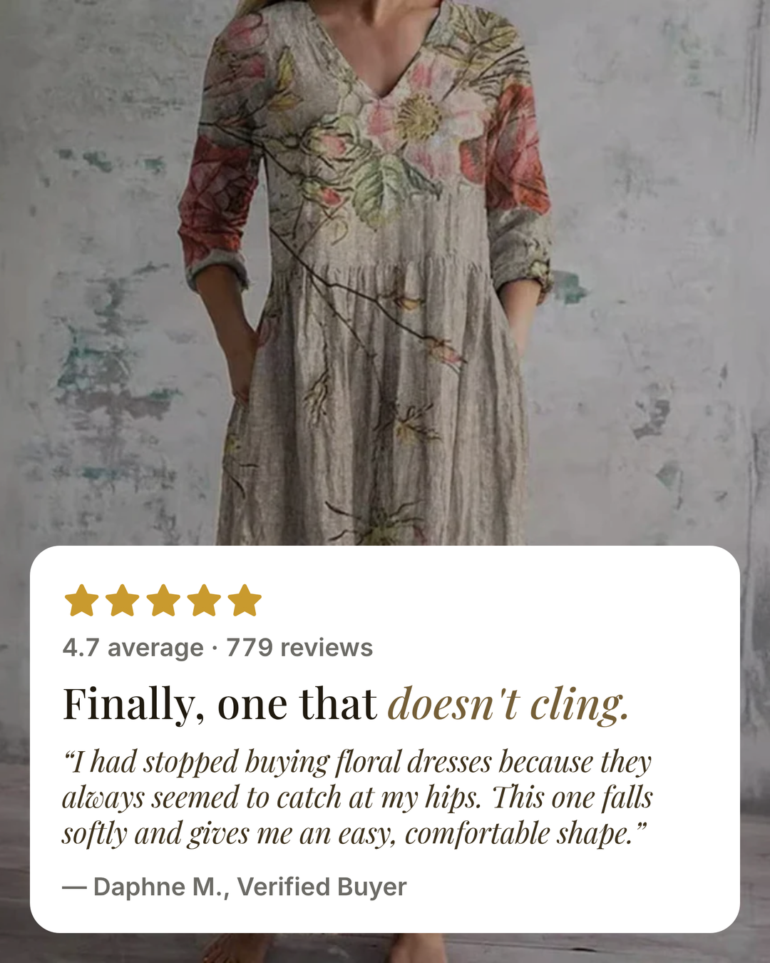 Hosanna | Soft Floral Midi Dress five star customer review