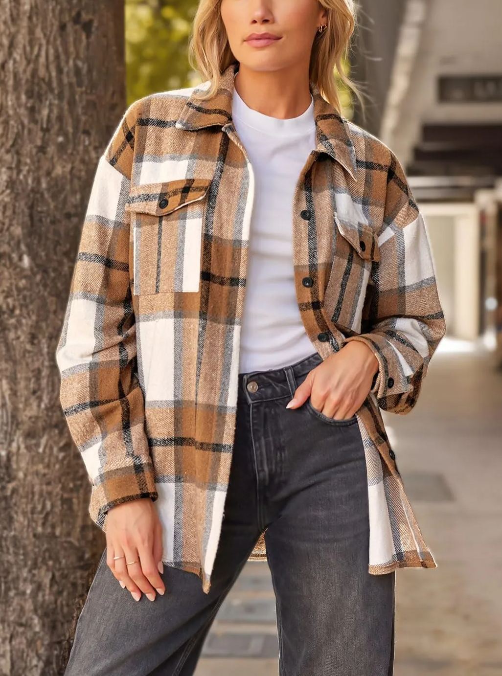 Aine | Plaid Shacket Cosy