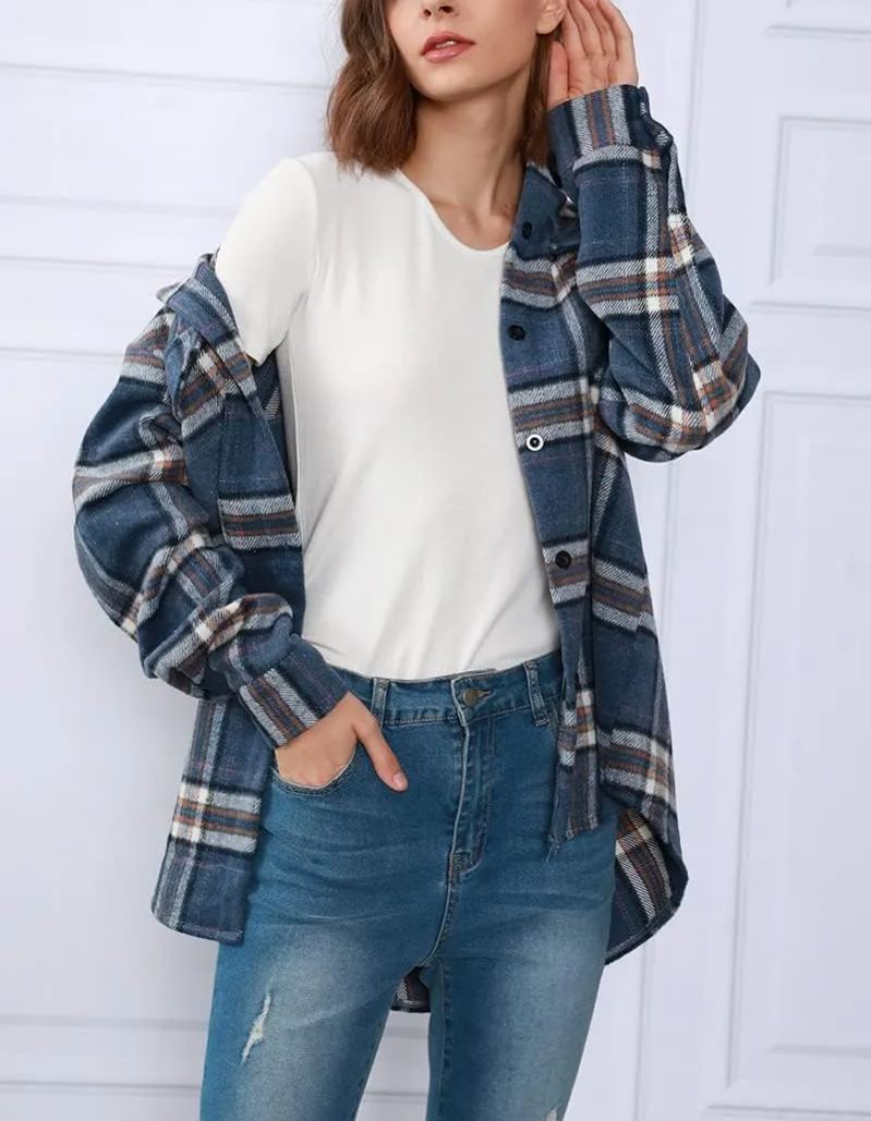Aine | Plaid Shacket Cosy