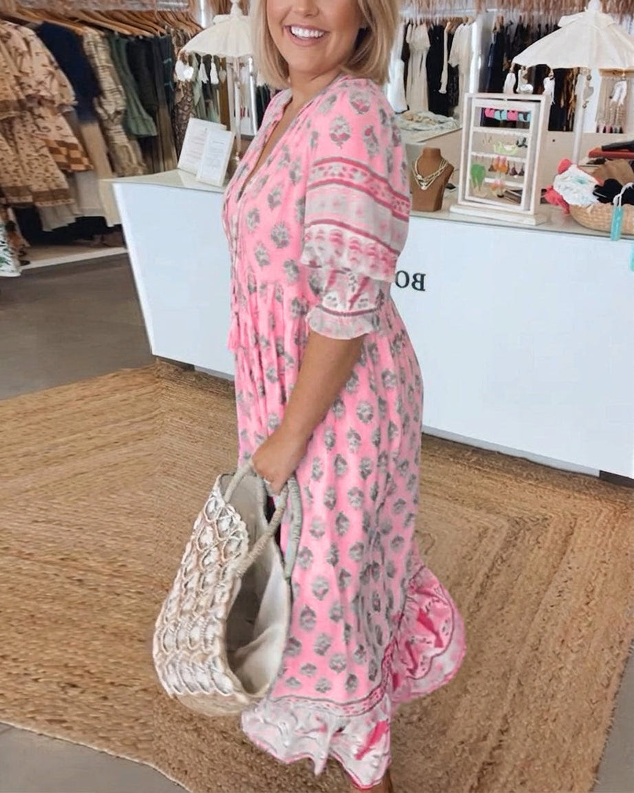 Kaitlin | Bohemian Midi Dress