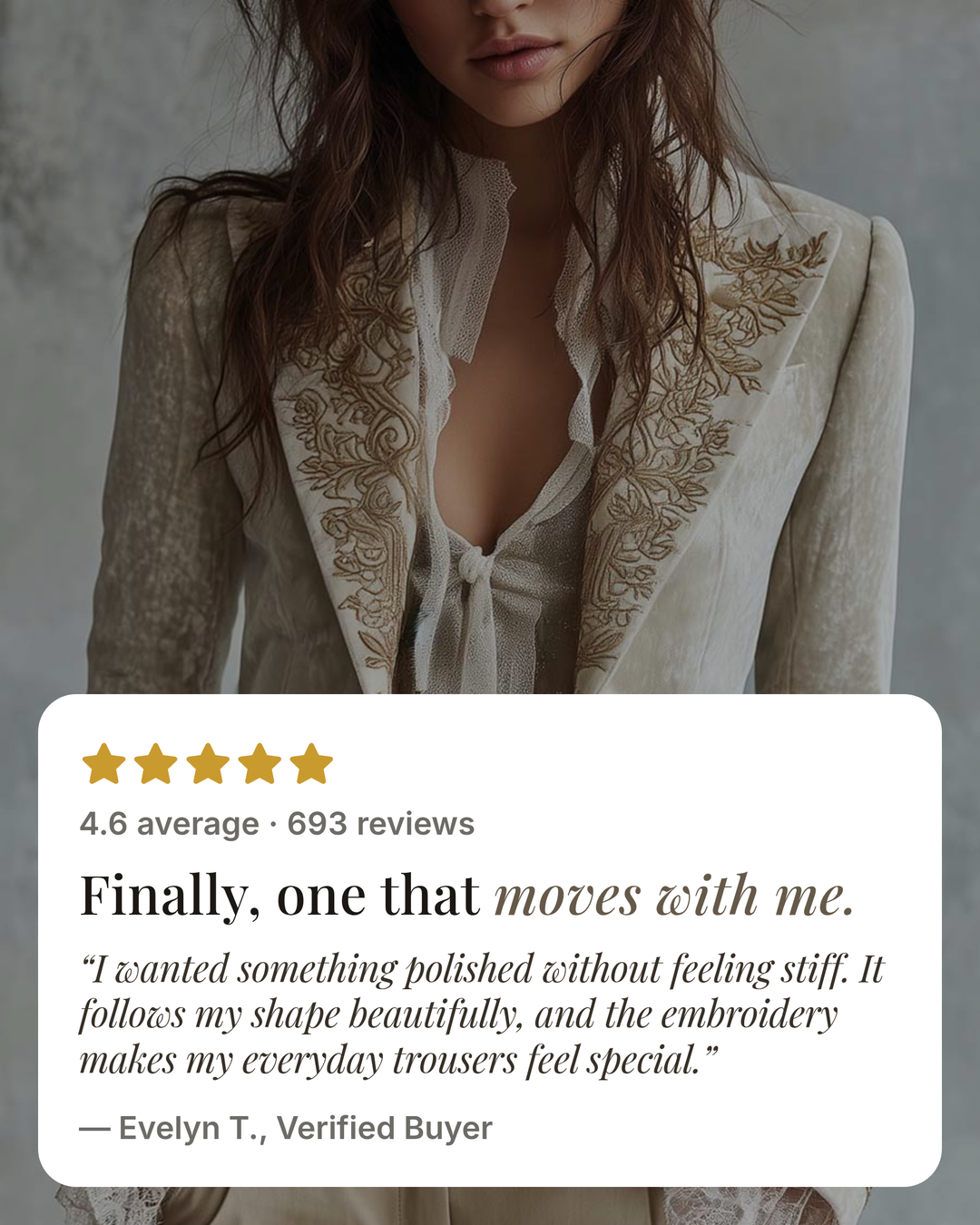 Ismay | Embroidered Tailored Blazer five star customer review