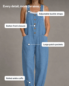 Jeannie | Relaxed Linen-Look Jumpsuit details