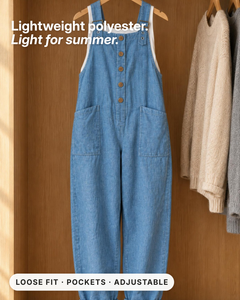 Jeannie | Relaxed Linen-Look Jumpsuit fabric close-up