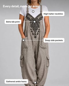 Joni | Boho Halter Dungarees details