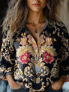 Sinead | Collared Floral Shirt