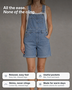 Kacey | Classic Denim Overall Shorts benefits