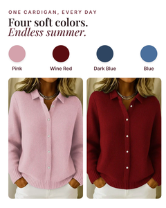 Karel | Textured Knit Button Cardigan available in 4 colours: pink, wine red, dark blue, blue