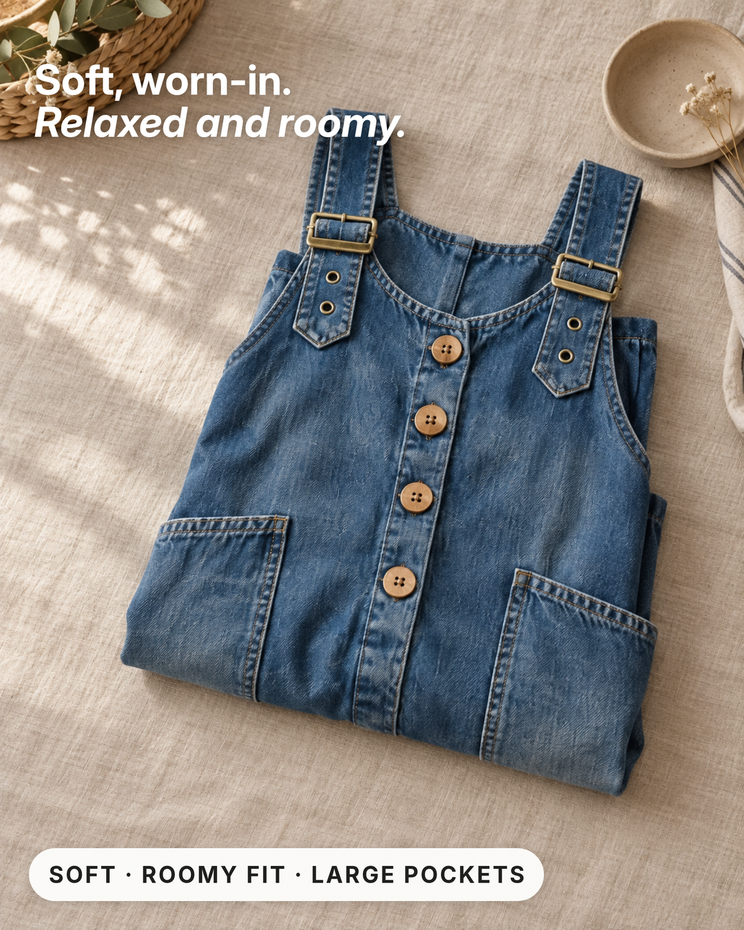 Kitti | Relaxed Utility Jumpsuit fabric close-up