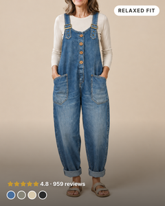 Kitti | Relaxed Utility Jumpsuit in blue