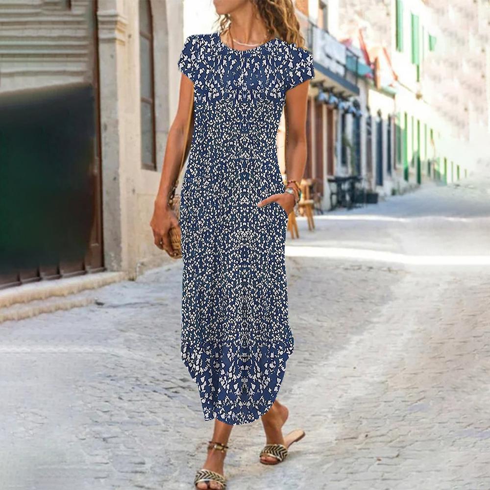 Judith | Blue Garden Floral Maxi Dress