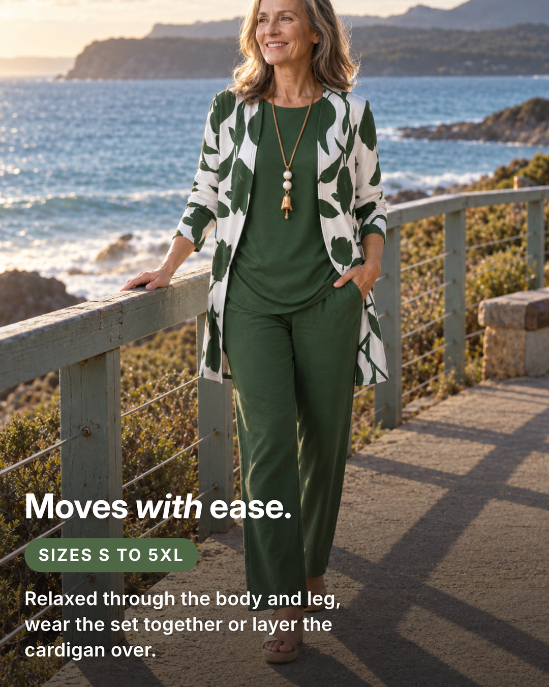 Kris | Earth-Tone Three-Piece Set fit and sizes