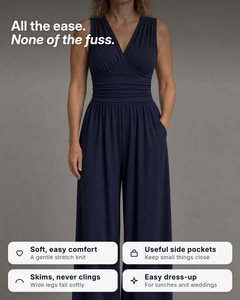 Lainey | Wide-Leg Jersey Jumpsuit benefits