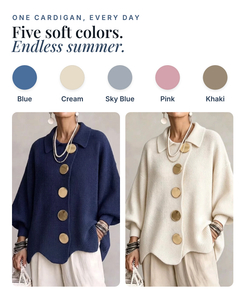 Lara | Oversized Ribbed Cardigan available in 5 colours: blue, cream, sky blue, pink, khaki
