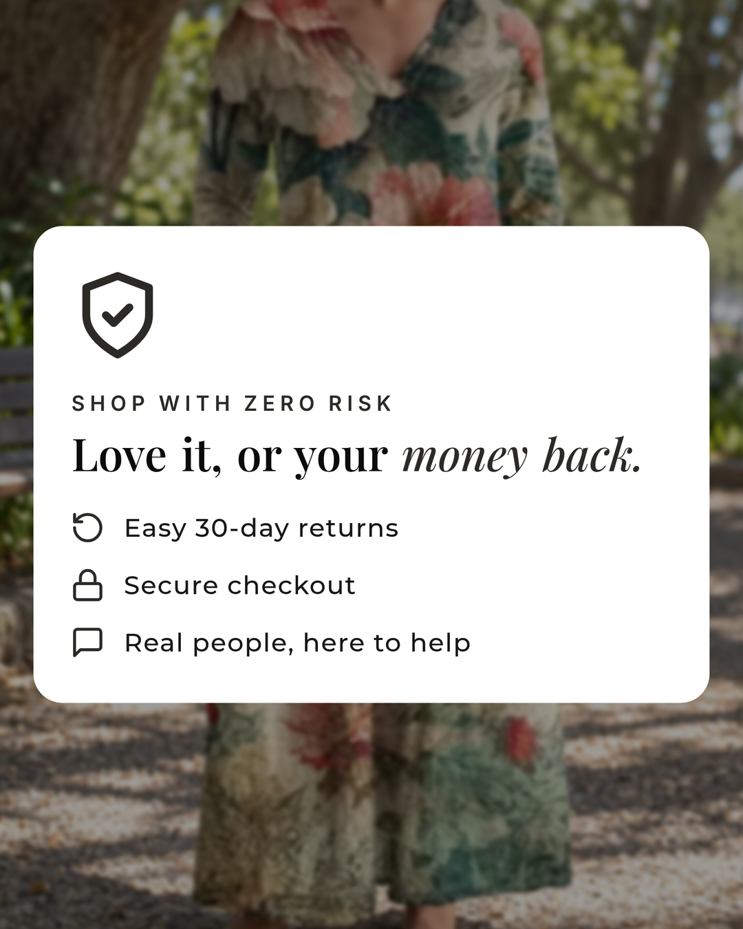 Lauren | Floral Summer Dress money-back guarantee